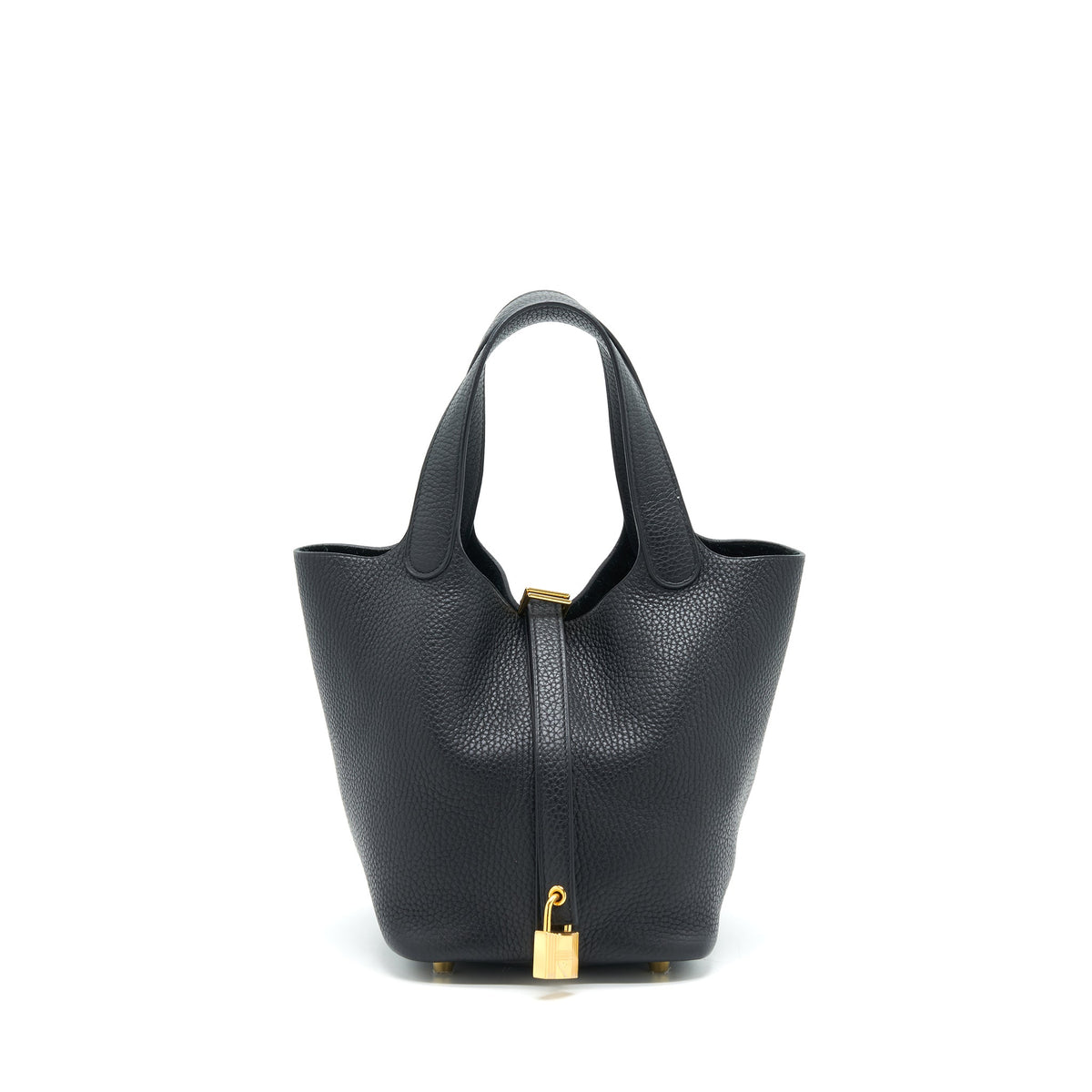 HERMES PICOTIN 18 LOCK BAG BLACK GHW