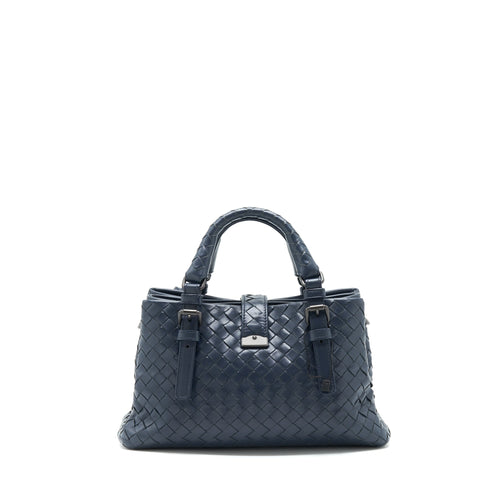 BOTTEGA VENETA MINI ROMA BLUE CALFSKIN BAG