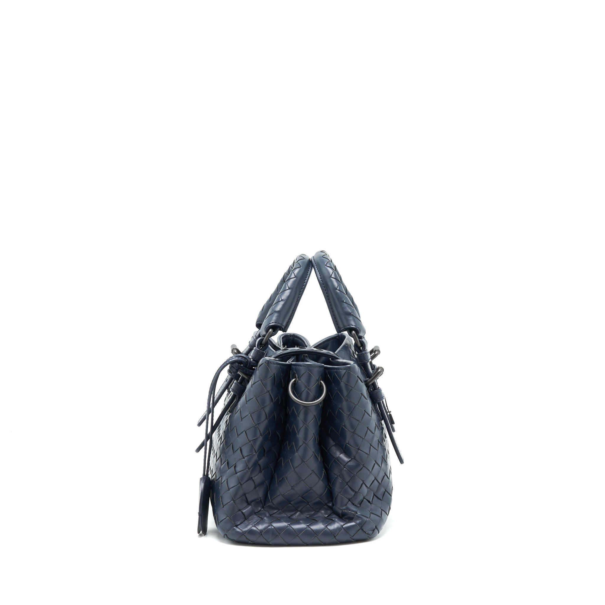 BOTTEGA VENETA MINI ROMA BLUE CALFSKIN BAG