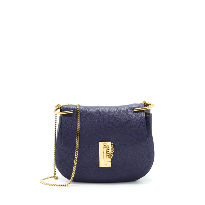 CHLOE DREW BAG DARK BLUE GHW