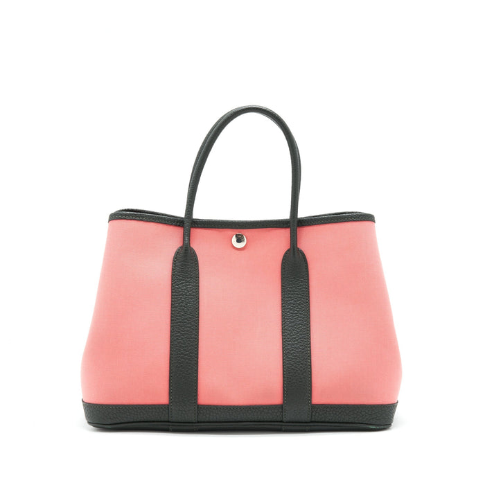 HERMES GARDEN PARTY 30 AZALEA PINK/ DARK GREEN