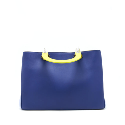 DIOR DIORISSIMO TOTE BAG BLUE/MULTICOLOURED SHW