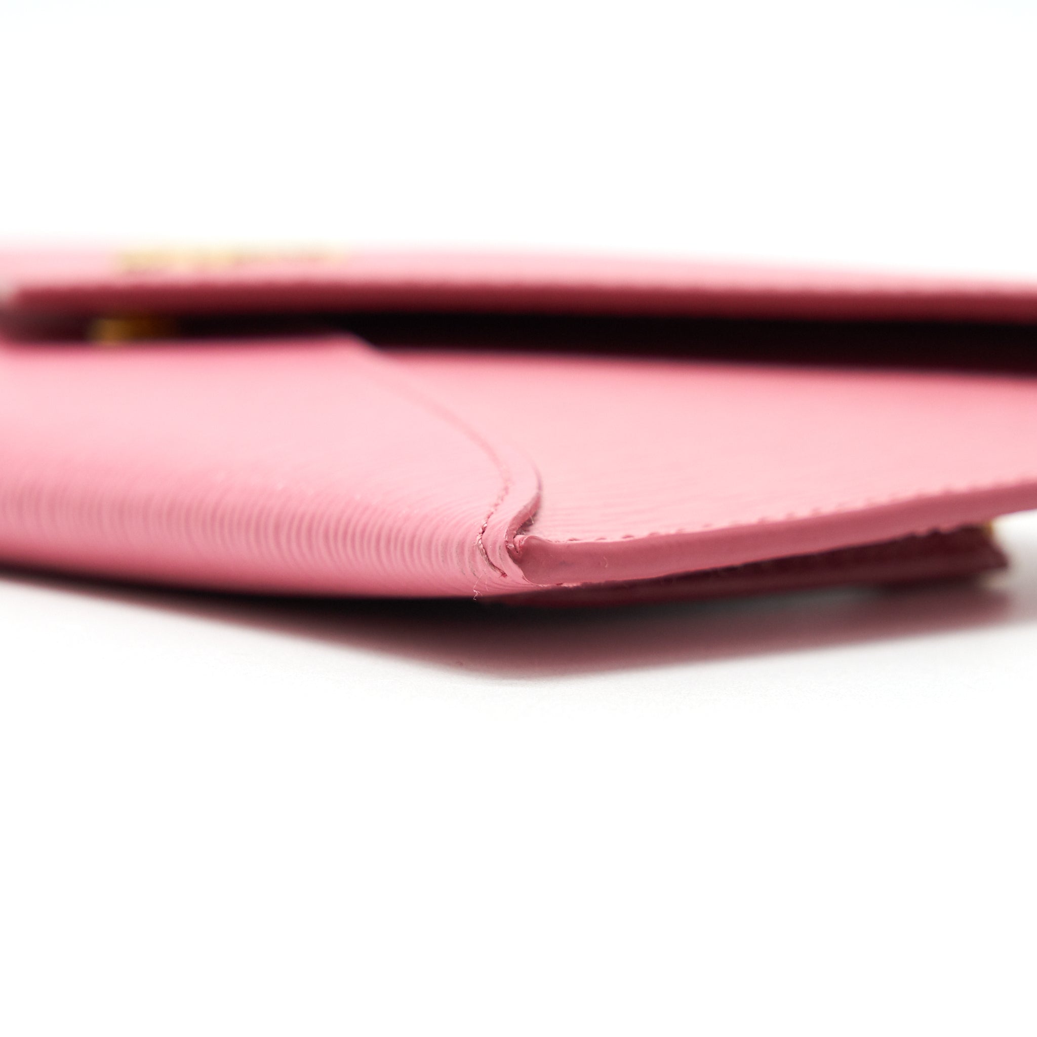 PRADA SAFFIANO ENVELOPE WALLET IN PINK GHW