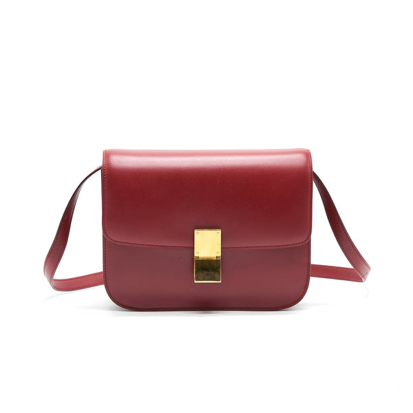 CELINE MEDIUM CLASSIC BAG RED WITH GHW