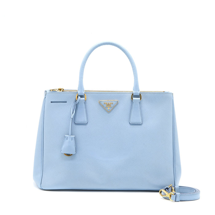 PRADA SAFFIANO TOTE BAG LIGHT BLUE GHW