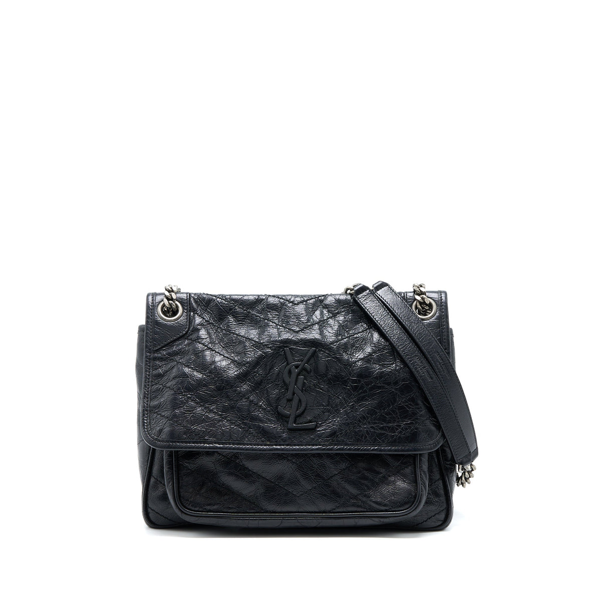 SAINT LAURENT/YSL MEDIUM NIKI BAG CALFSKIN BLACK SHW