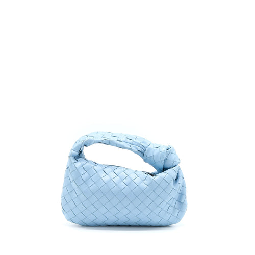 BOTTEGA VENETA MINI JODIE BAG LIGHT BLUE SHW