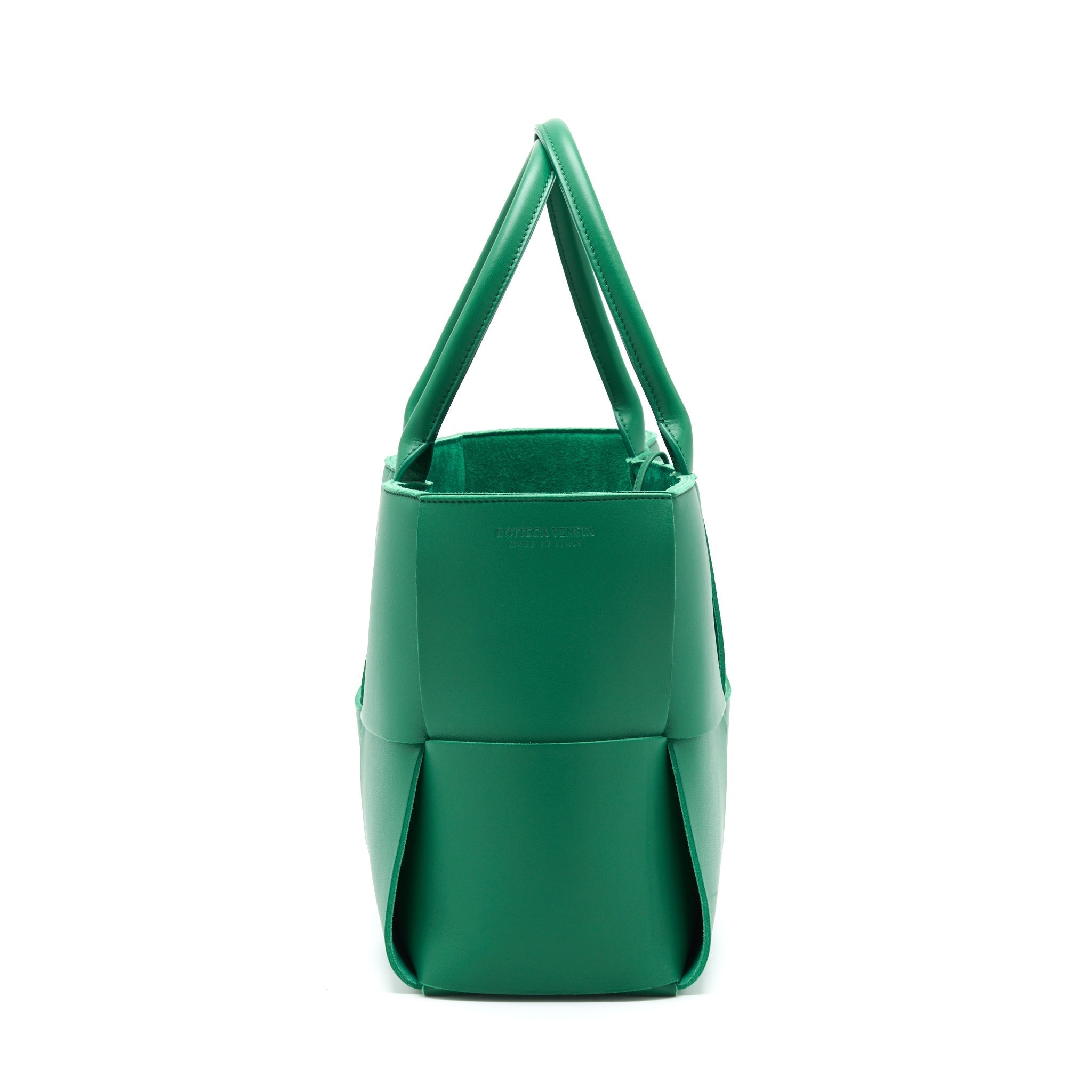 BOTTEGA VENETA ARCO TOTE BAG LAMBSKIN PARAKEET GREEN GHW