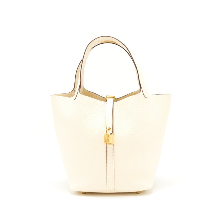 HERMES PICOTIN 22 LOCK BAG NATA GHW