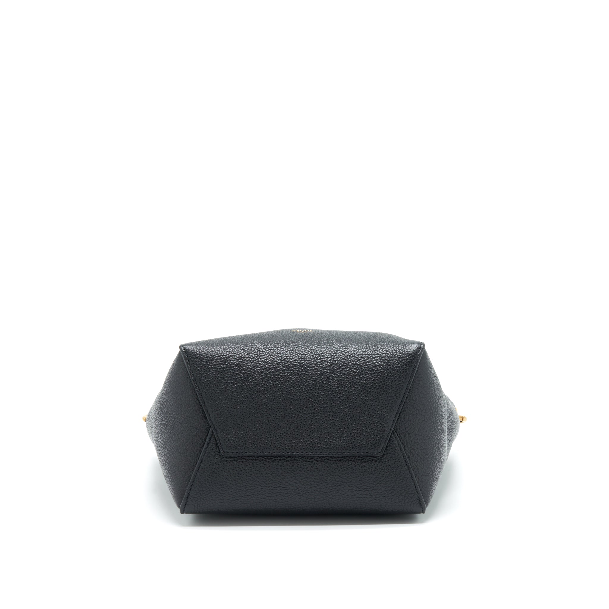 CELINE SMALL SANGLE BUCKET BAG SOFT GRAINED CALFSKIN BLACK GHW