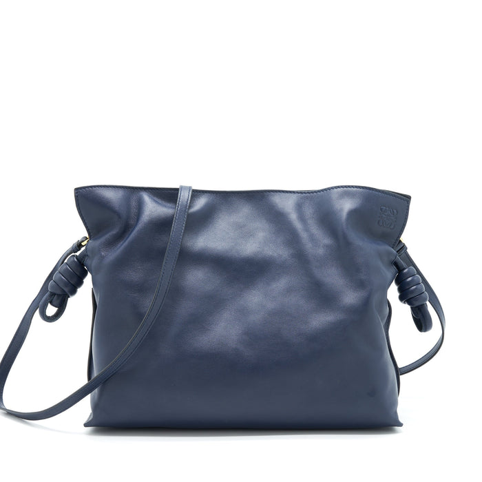 LOEWE FLAMENCO CLUTCH / CROSSBODY BAG LAMBSKIN NAVY