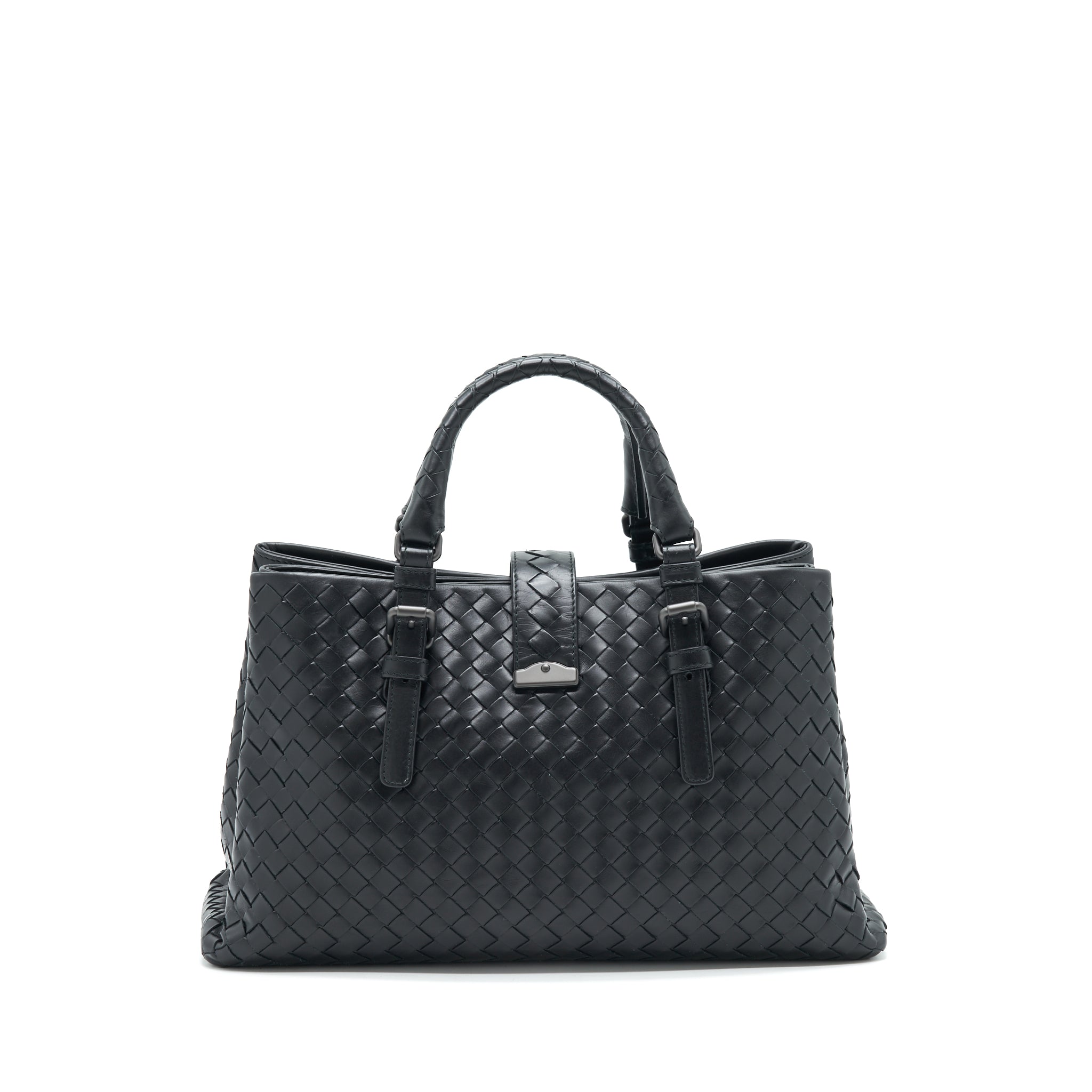 BOTTEGA VENETA INTRECCIATO ROMA BAG BLACK
