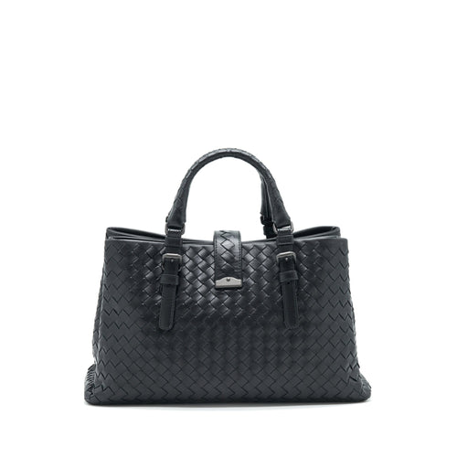 BOTTEGA VENETA INTRECCIATO ROMA BAG BLACK