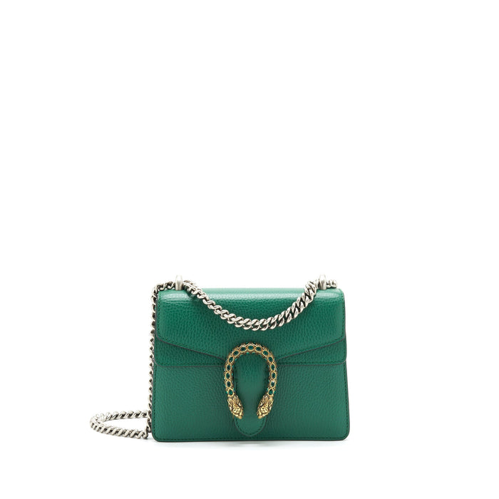 GUCCI MINI DIONYSUS BAG GREEN MULTI COLOUR HARDWARE