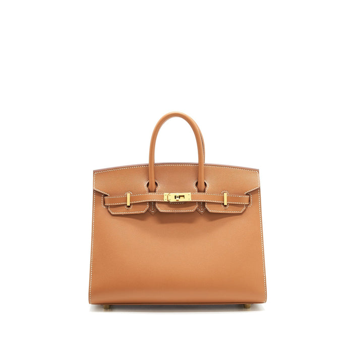 HERMES BIRKIN 25 SELLIER MADAME GOLD GHW