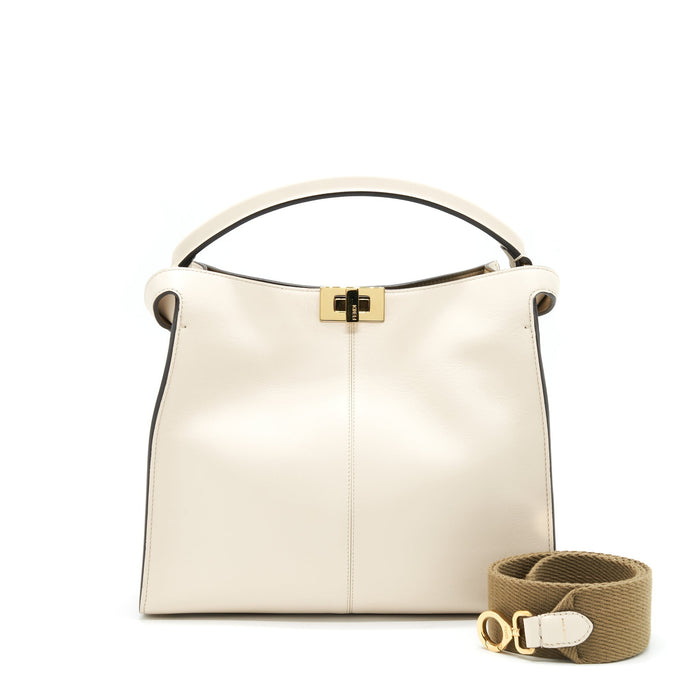 FENDI PEEKABOO X-LITE CALFSKIN CAMELIA GHW