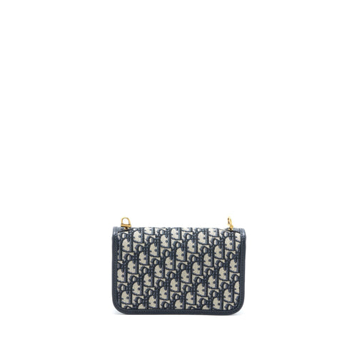 DIOR ADDICT FLAP BAG BLUE DIOR OBLIQUE JACQUARD GHW