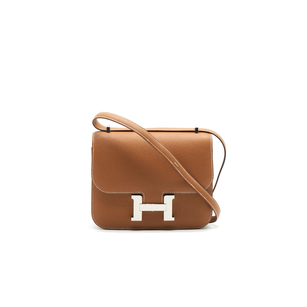 HERMES MINI CONSTANCE EPSOM 37 GOLD WITH SHW