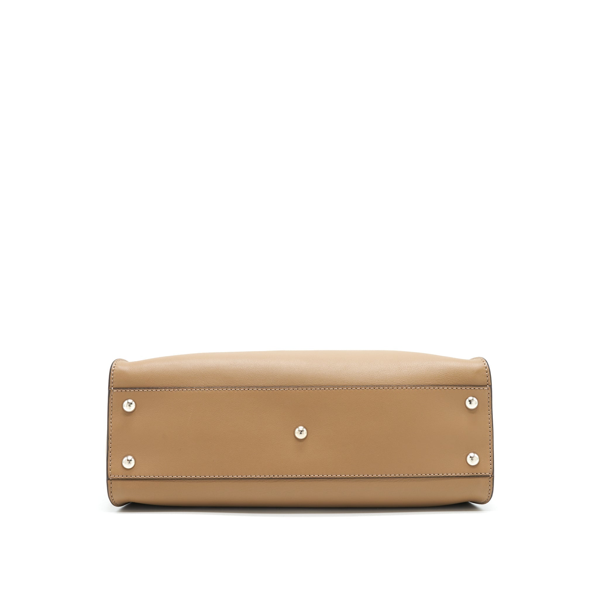 FENDI MEDIUM PEEKABOO BAG DARK BEIGE WITH SHW