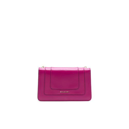 BVLGARI SERPENTI FOREVER CROSSBODY FLAP BAG IN DARK PINK