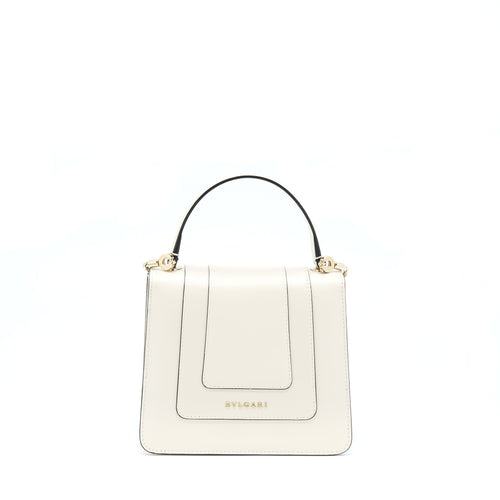 BVLGARI TOP HANDLE SERPENTI BAG WHITE