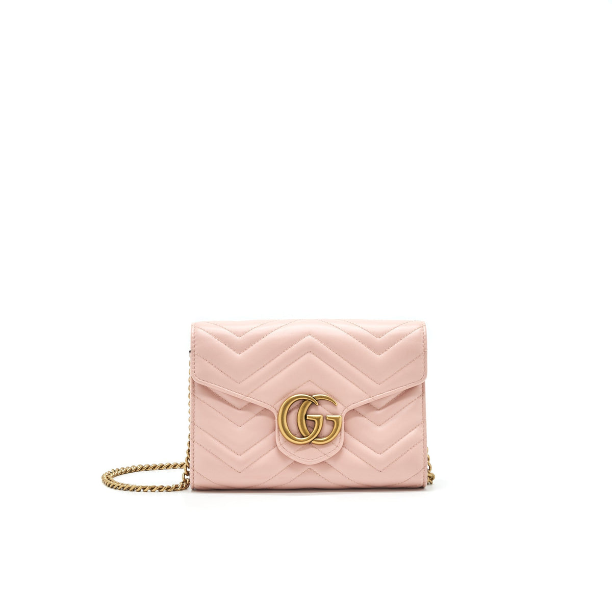 GUCCI GG MARMONT MATELASSE MINI BAG PINK
