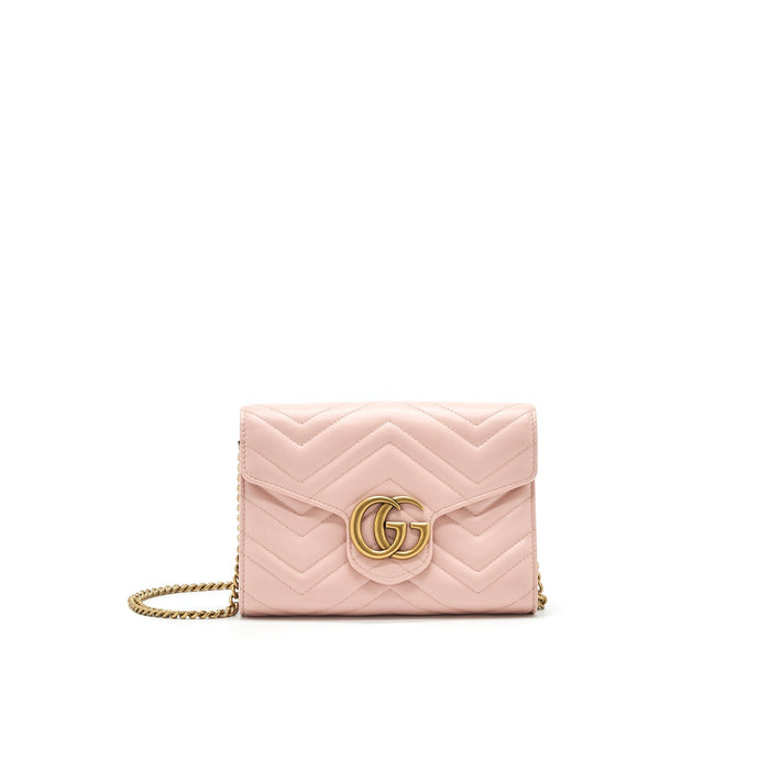 GUCCI GG MARMONT MATELASSE MINI BAG PINK