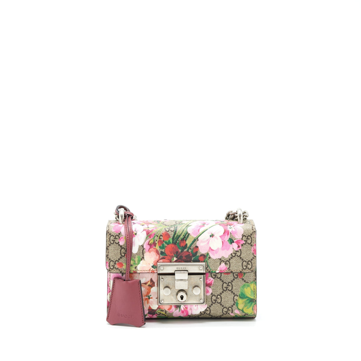 GUCCI SMALL PADLOCK GG PRINT PINK