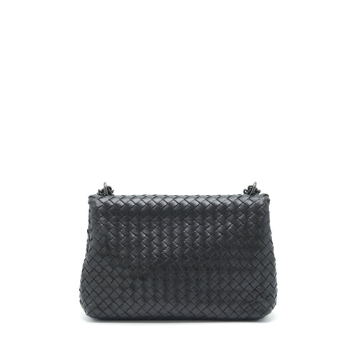BOTTEGA VENETA OLYMPIA BAG BLACK WITH BLACK HARDWARE
