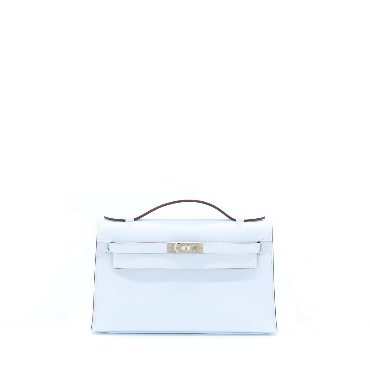 HERMES KELLY POCHETTE SWIFT T0 BLUE BRUME SHW