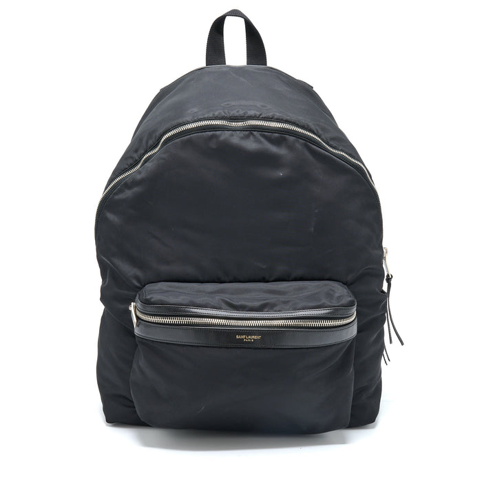 SAINT LAURENT/YSL CITY BACKPACK NYLON BLACK SHW