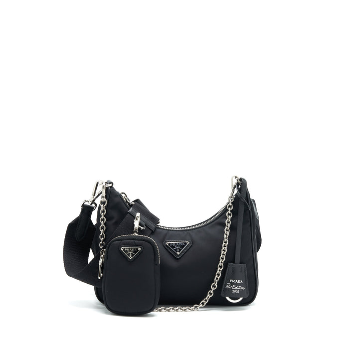PRADA RE-EDITION 2005 SHOULDER BAG CANVAS SHW