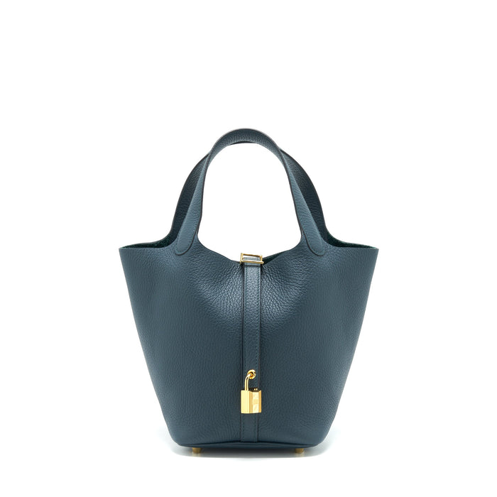 HERMES PICOTIN 18 LOCK BAG VERT CYPRESS GHW