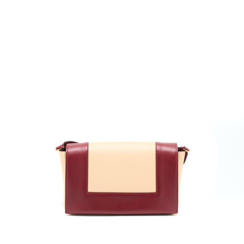 CELINE FRAME BAG CALFSKIN RUBY/NUDE GHW