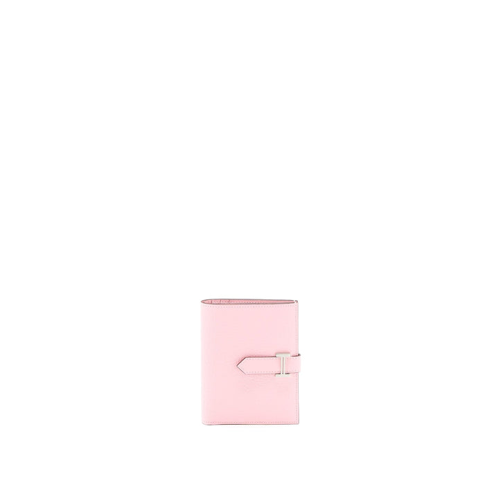 HERMES BEARN COMPACT WALLET CHEVRE MYSORE 3Q ROSE SAKURA SHW
