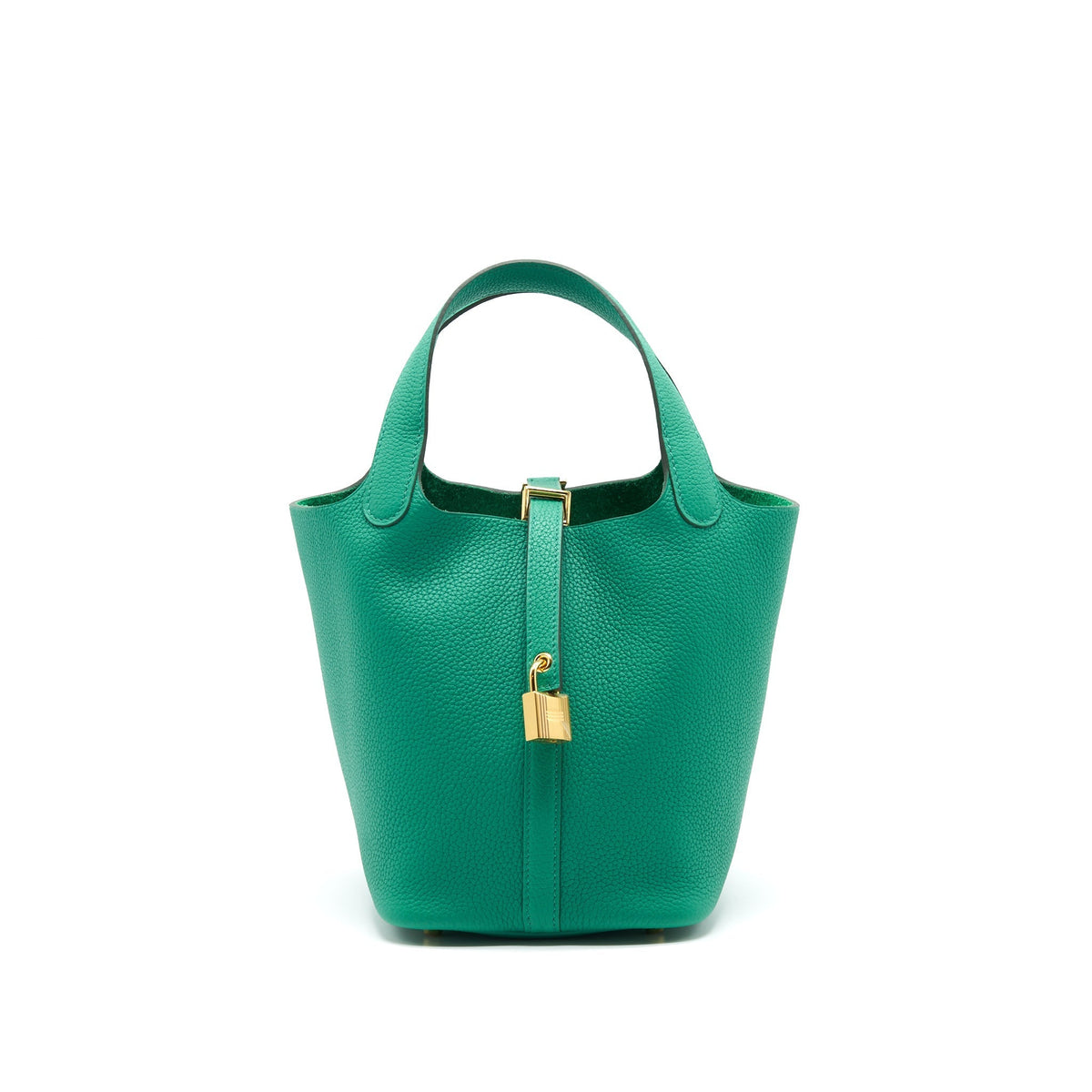 HERMES PICOTIN 18 LOCK BAG VERT JADE GHW