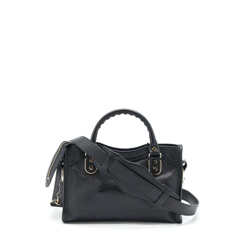 BALENCIAGA MINI CITY BAG BLACK GHW