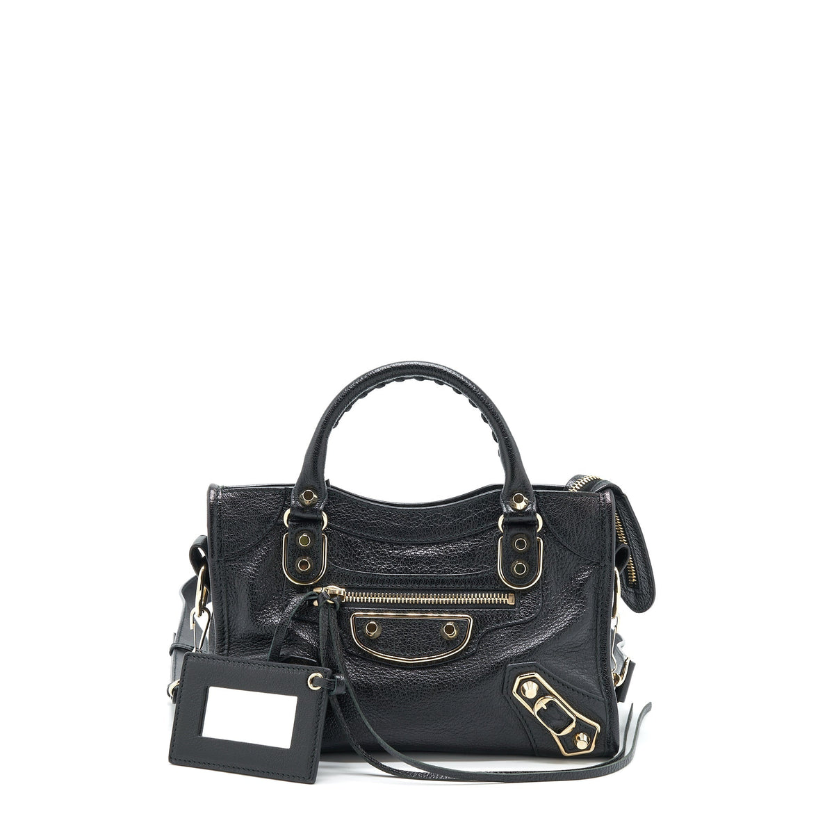 BALENCIAGA MINI CITY BAG BLACK GHW