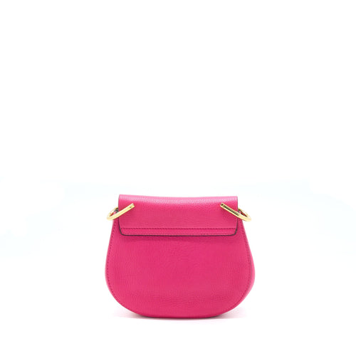 CHLOE DREW SHOULDER BAG GRAINED CALFSKIN PINK GHW