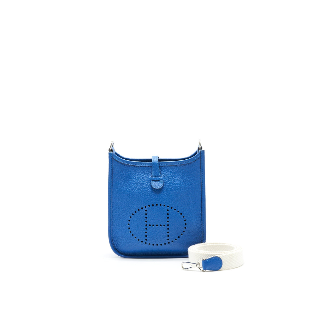 HERMES MINI EVELYNE MYKONOS/ BLANC