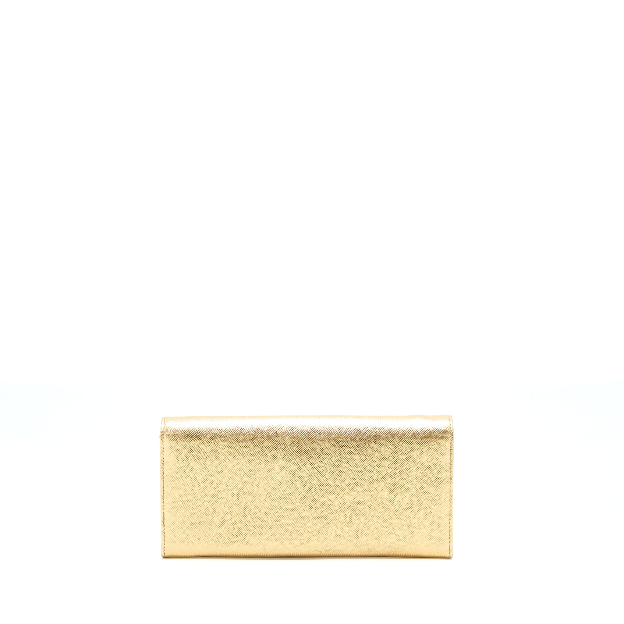 PRADA MINI WALLET ON CHAIN GOLD GHW