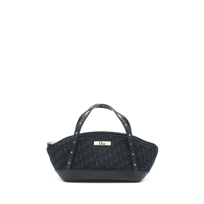 DIOR VINTAGE MINI BAG OBLIQUE CANVAS BLACK SHW