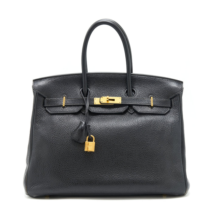 HERMES BIRKIN 35 CLEMENCE BLACK GHW