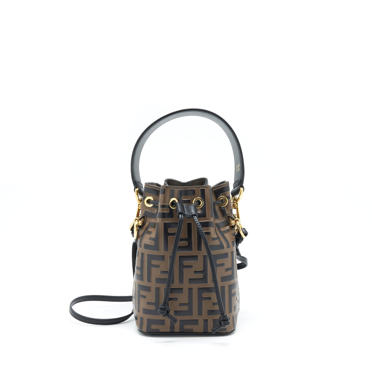 FENDI MON TRESOR BUCKET BAG CALFSKIN BROWN GHW