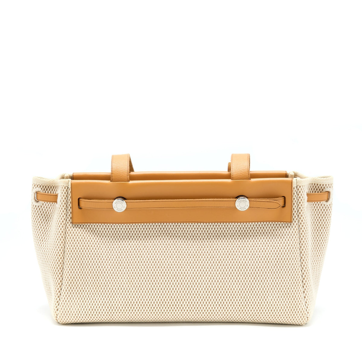 HERMES VINTAGE CLOTH TOTE WITH EXCHANGE POCKET SHW