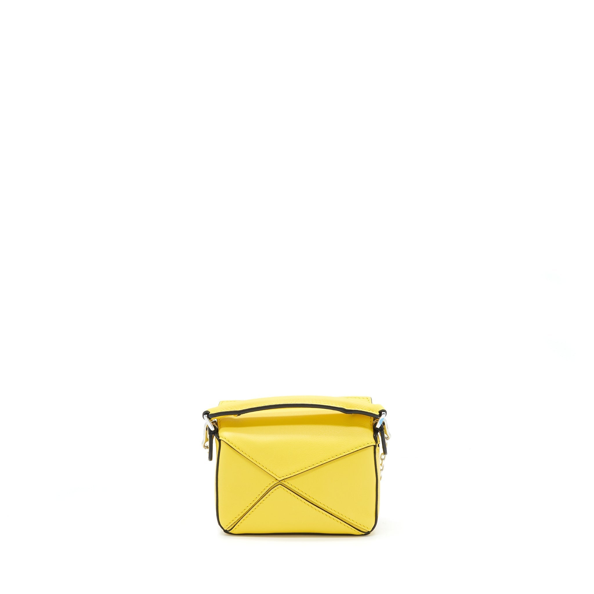 LOEWE NANO PUZZLE CLASSIC CALFSKIN YELLOW WITH SHW