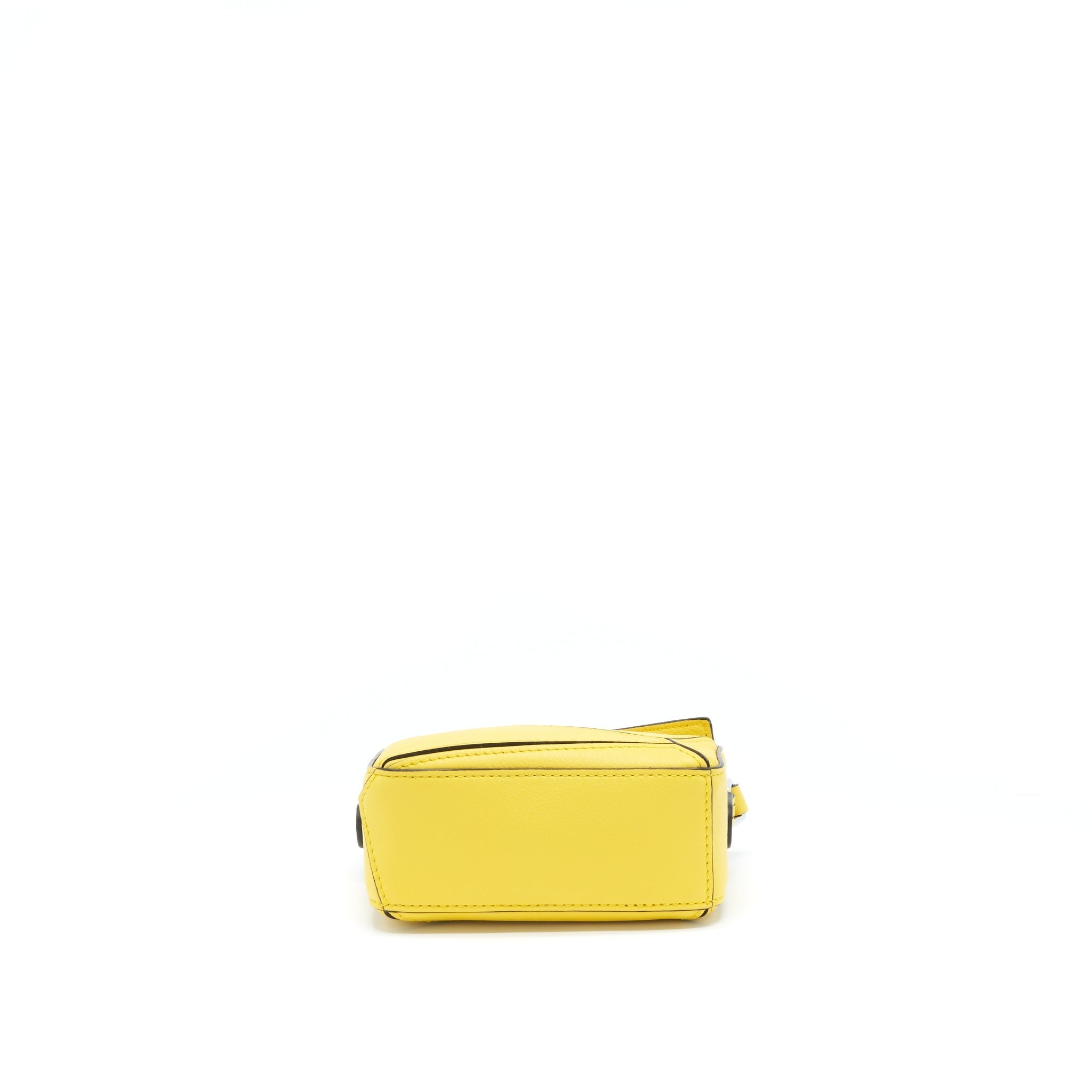 LOEWE NANO PUZZLE CLASSIC CALFSKIN YELLOW WITH SHW