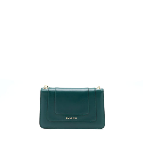 BVLGARI SERPENTI FOREVER CHAIN BAG CALFSKIN GREEN LGHW