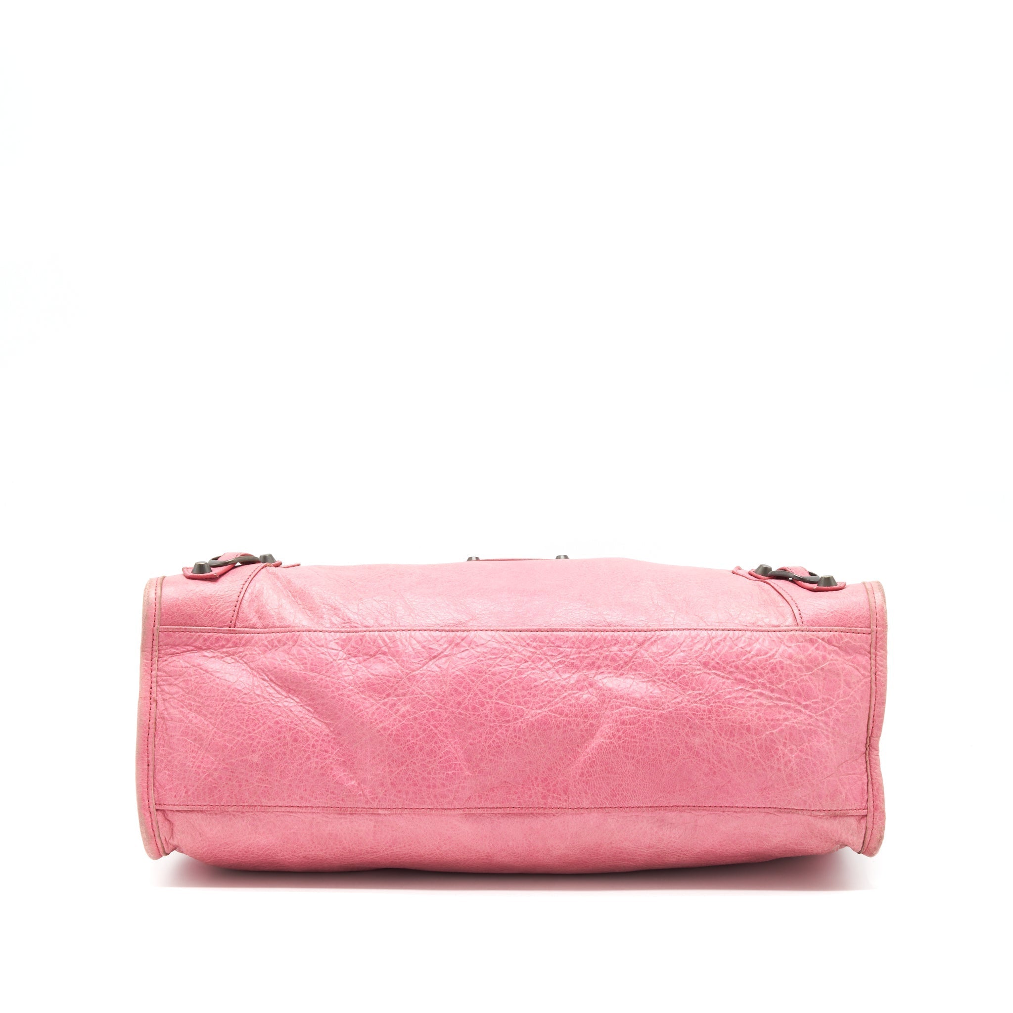 BALENCIAGA CLASSIC CITY PINK BAG BLACK HARDWARE