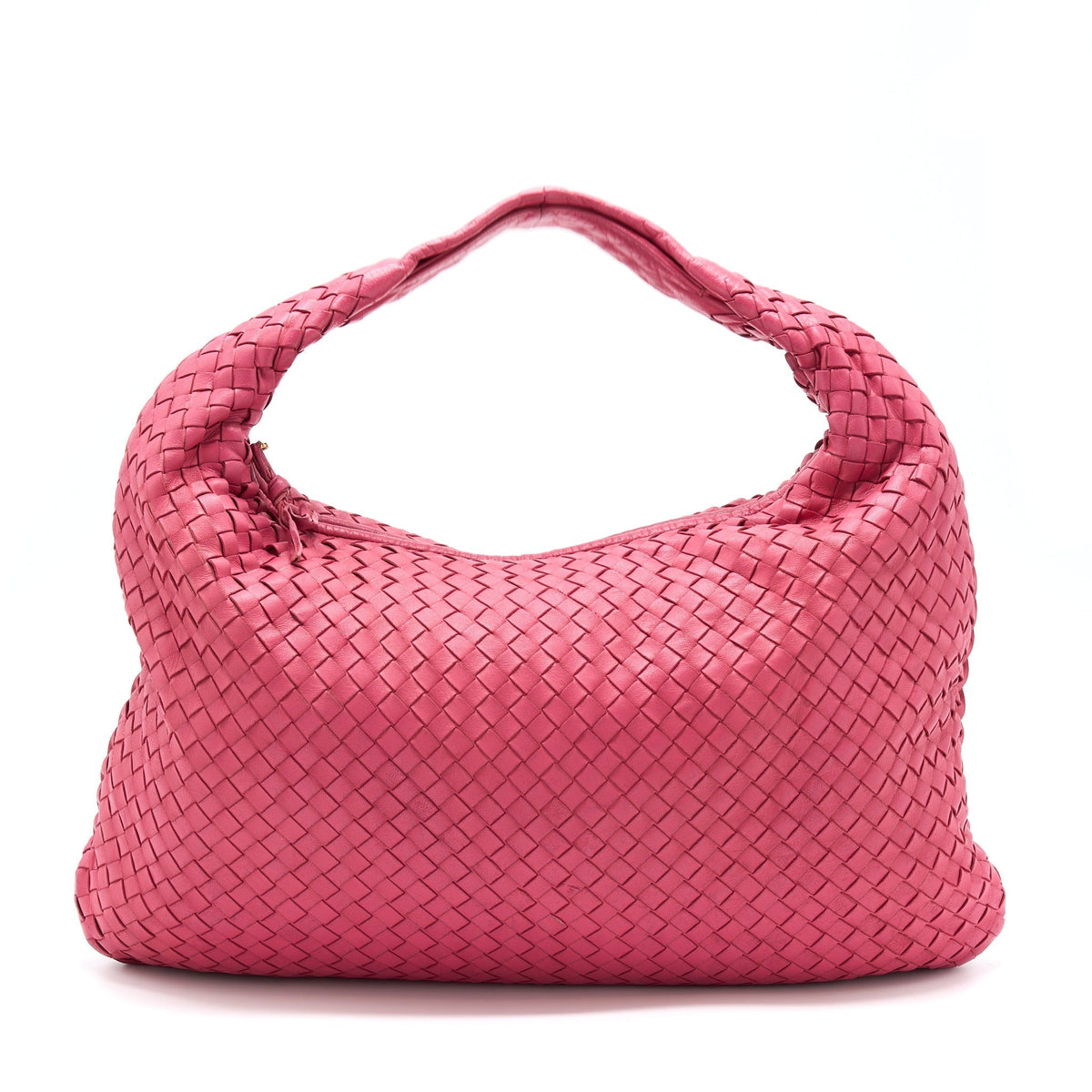 BOTTEGA VENETA INTERCCIATO HOBO BAG PINK GHW